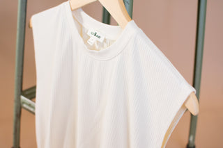 Ivory Ribbed Crop - Wild Features Collective