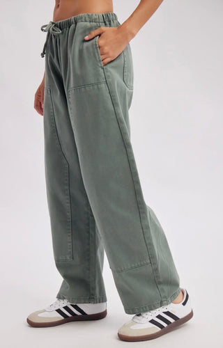 The Olive Drawstring Denim