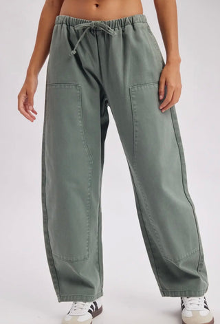 The Olive Drawstring Denim
